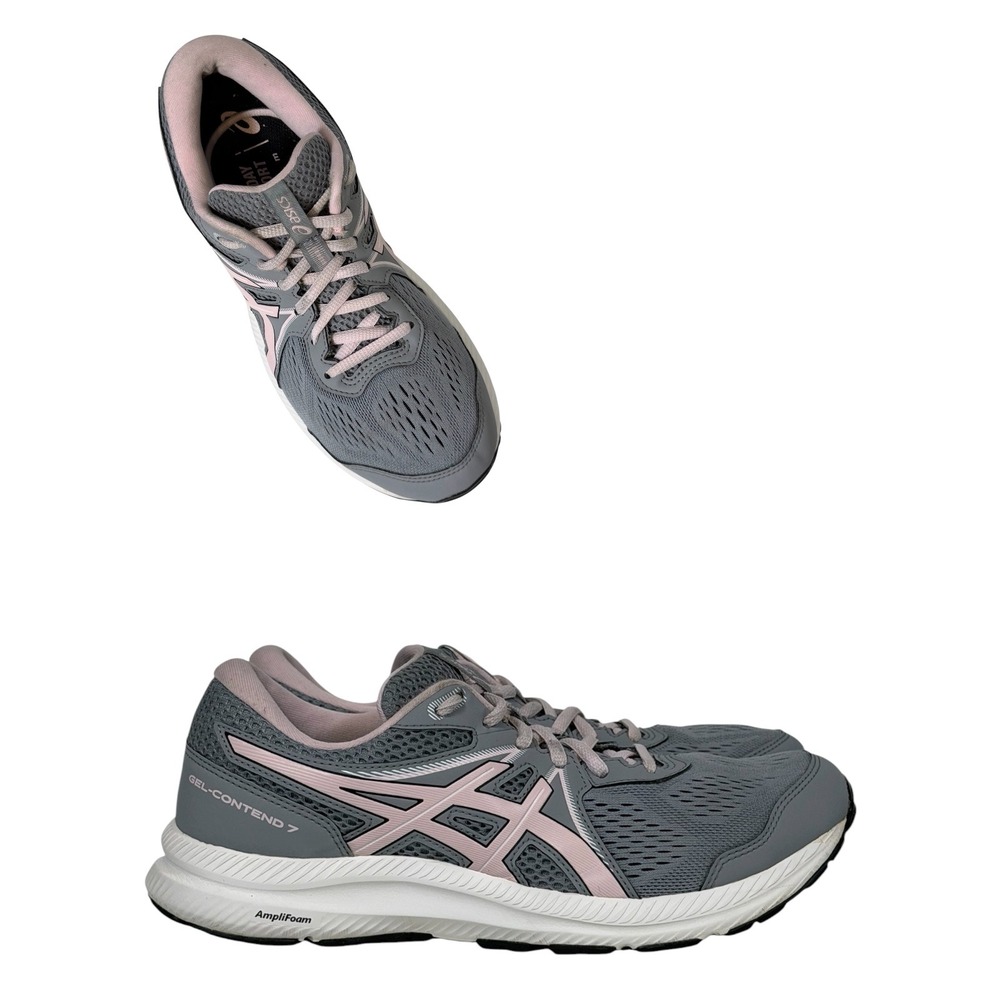 Asics Gel-Contend 7 Womens Running Shoes Grey Pink 1012A911 Size 9.5